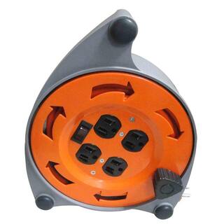 HDX 20 ft. 163 Retractable Extension Cord Reel with 4-Outlets CR-002