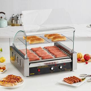 VEVOR Hot Dog Roller 11 Rollers 30 Hot Dogs Capacity Stainless Sausage Grill Cooker Machine ETL Certified GDSKCJ111800W4V4JV1