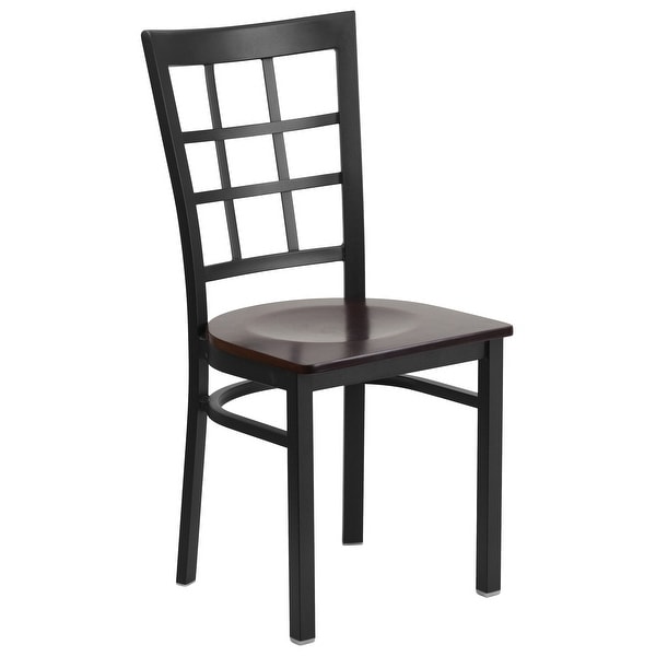 Steel Window Back Restaurant Chair - 16.5