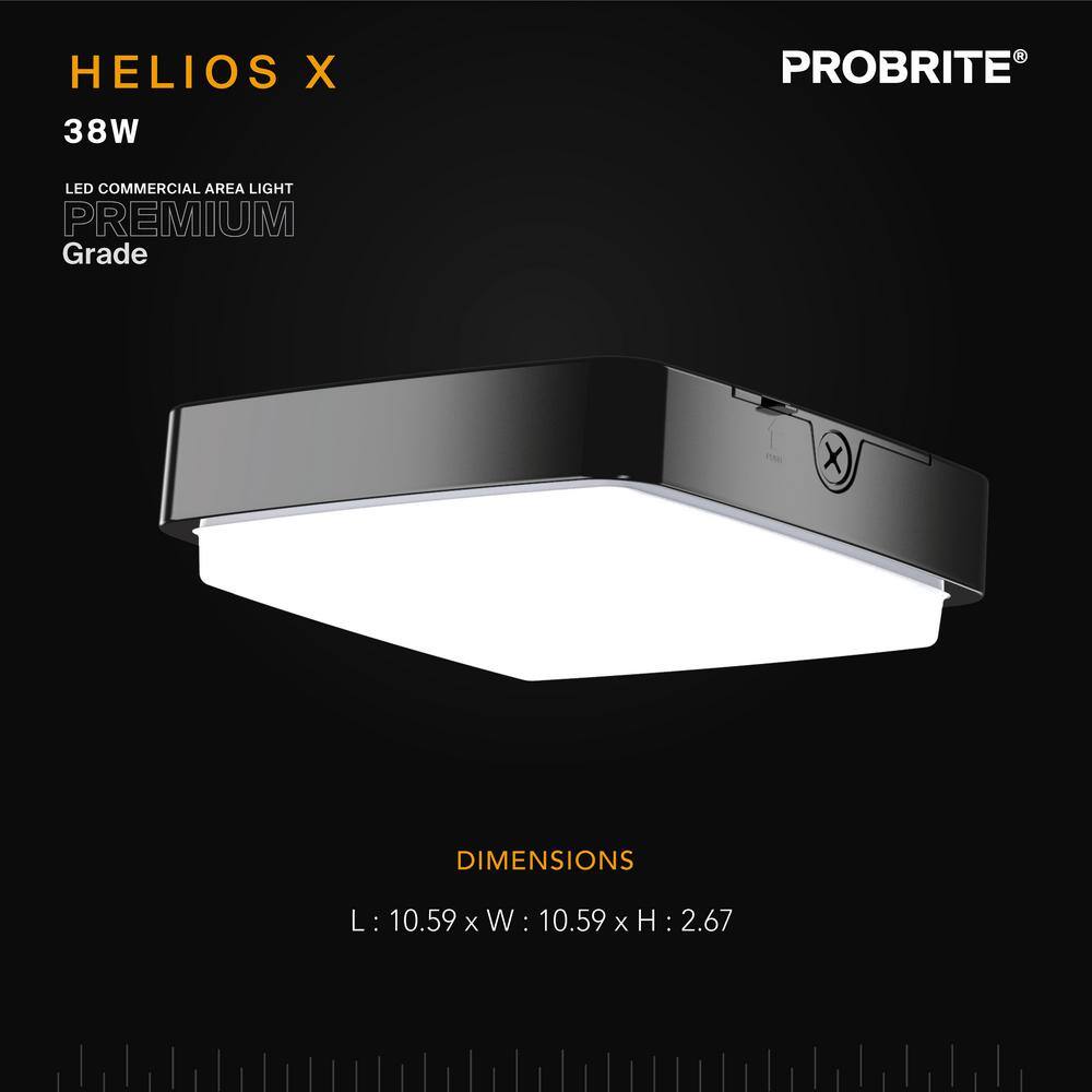 PROBRITE 150W Equivalent Integrated LED Bronze Outdoor CanopyCeiling Light 4000 Lumens 4000K HELX35-4K-BZ