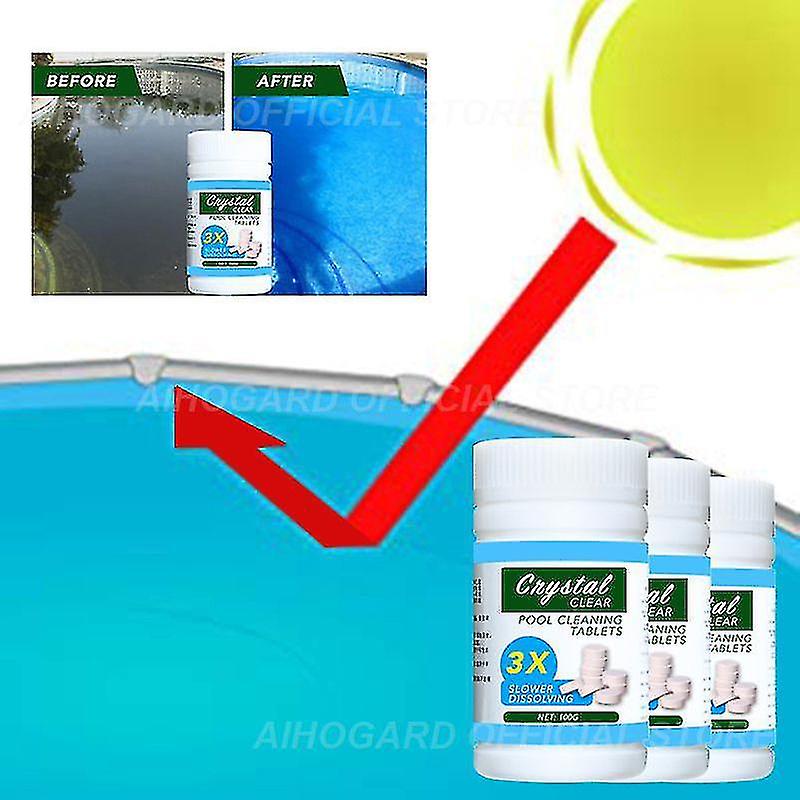 100/200pcs Pool Cleaning Tablet Safe Long Lasting For Swimming Pool Instant Disinfection