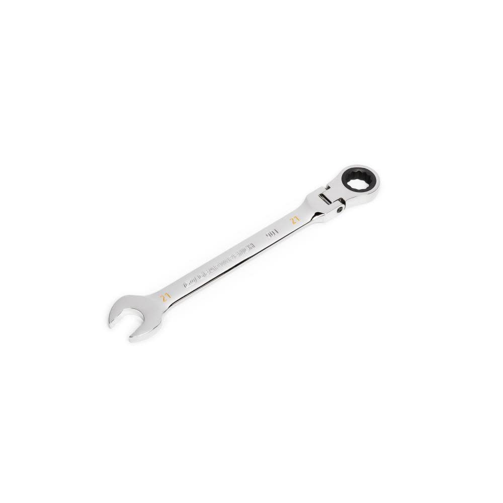 21mm 90T 12 Point Flex Head Ratcheting Combination Wrench ;