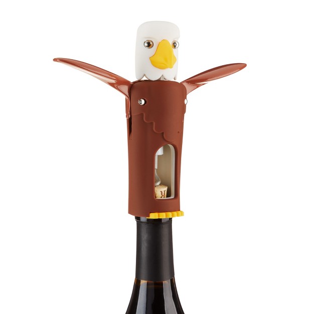 True Zoo Bald Eagle Winged Corkscrew Soft touch Wine Bottle Cork Opener Remover