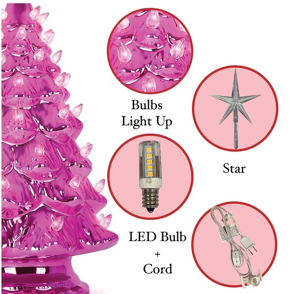 Pink Pearl Ceramic Christmas Tree