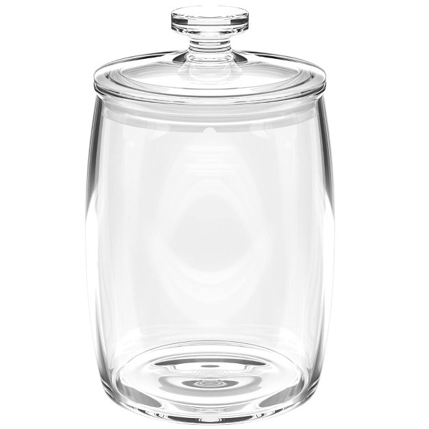 Amici Home Arlo Collection Glass Canister Cookie Jar Food Safe Push Top Lid And Plastic Gasket