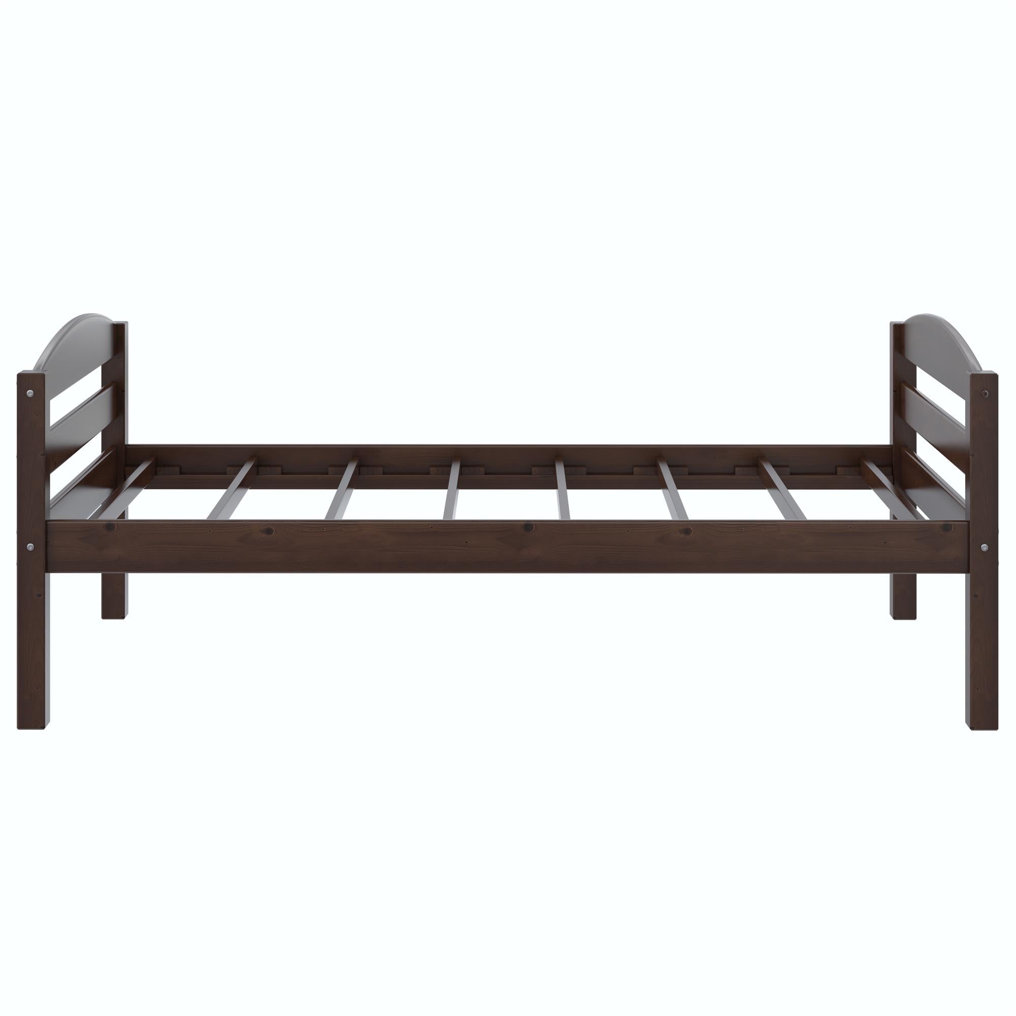 Better Homes & Gardens Leighton Solid Wood Twin-over-Twin Convertible Bunk Bed, Mocha