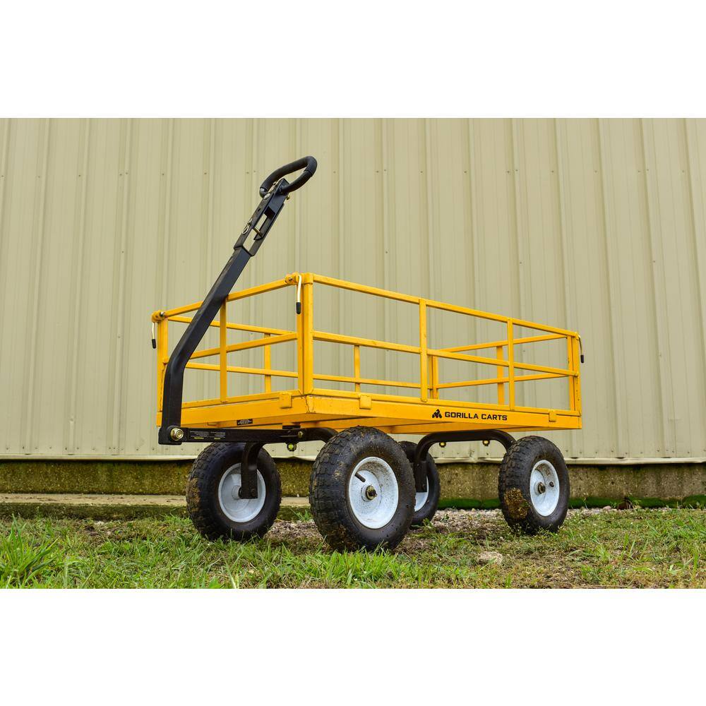 GORILLA CARTS 1200 lbs. Heavy Duty Steel Utility Cart GOR1201B