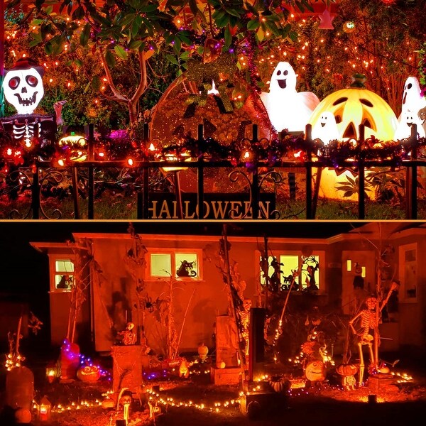 60FT 180 LED Halloween Decorations String Light Outdoor - Yellow Shopping - The Best Deals on String Lights | 39295445