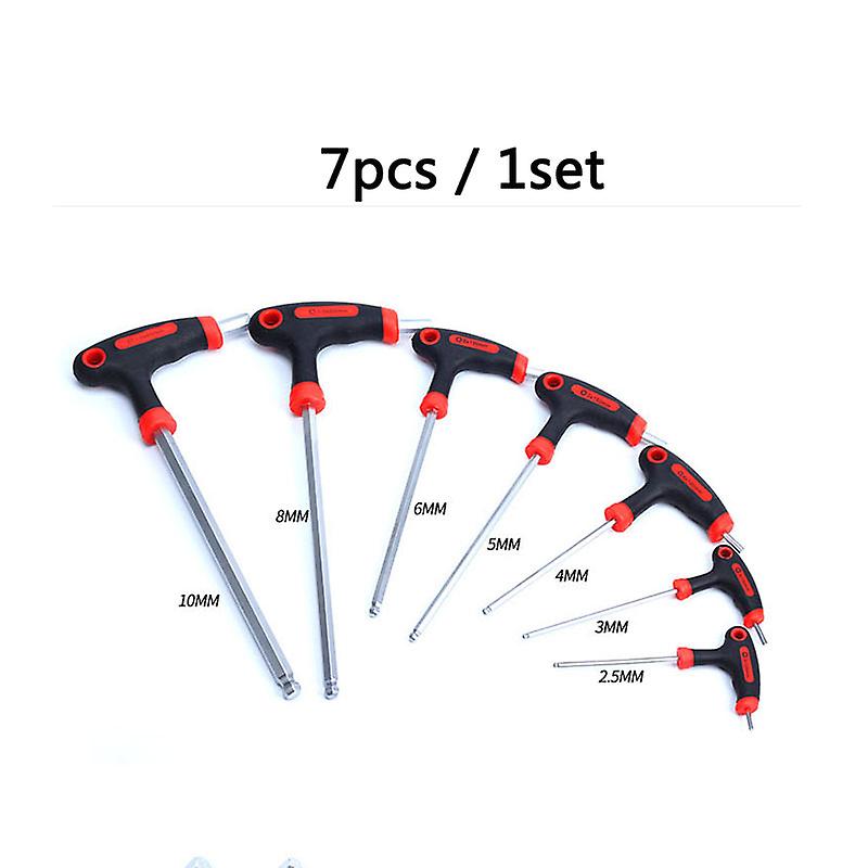 Born Pretty Risk 7pcs Universal Mtb Road Bike Tool 2.5-10mm Hex Allen Wrench L Type For Stem / Disc Brake Seat / Headset Repair Tool Kit