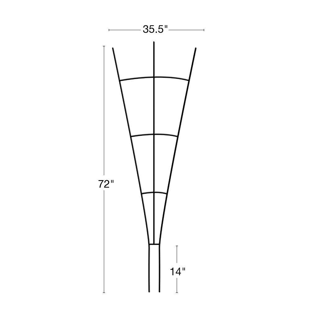 Vigoro 72 in. Metal Cypress Fan Trellis 861184VG