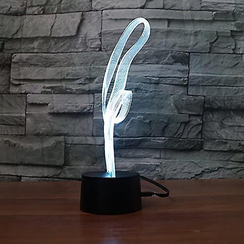 3d Fashion Art Music Notation Night Light Touch Table Desk Optical Illusion Lamps 7 Color Changing Lights Home Xmas Birthday Gift