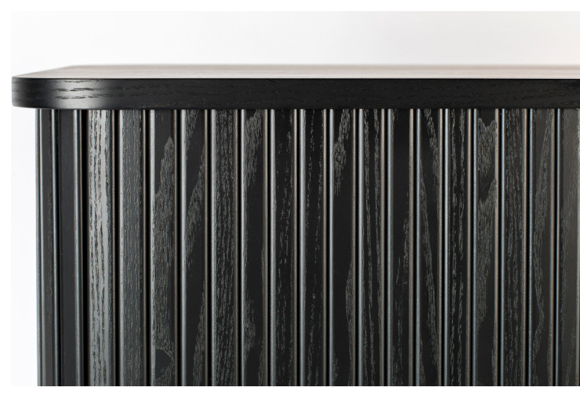 Black Tambour Door Cabinet  Zuiver Barbier   Midcentury   Accent Chests And Cabinets   by Oroa   Distinctive Furniture  Houzz