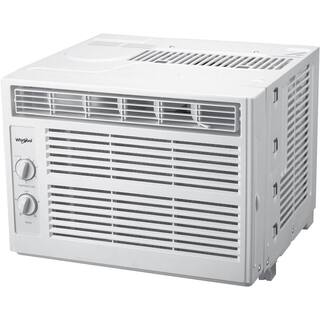 Whirlpool Energy Star 5000 BTU 115-Volt Window-Mounted Air Conditioner w Mechanical Controls Dehumidifier150 sq.ft. WHAW050BW