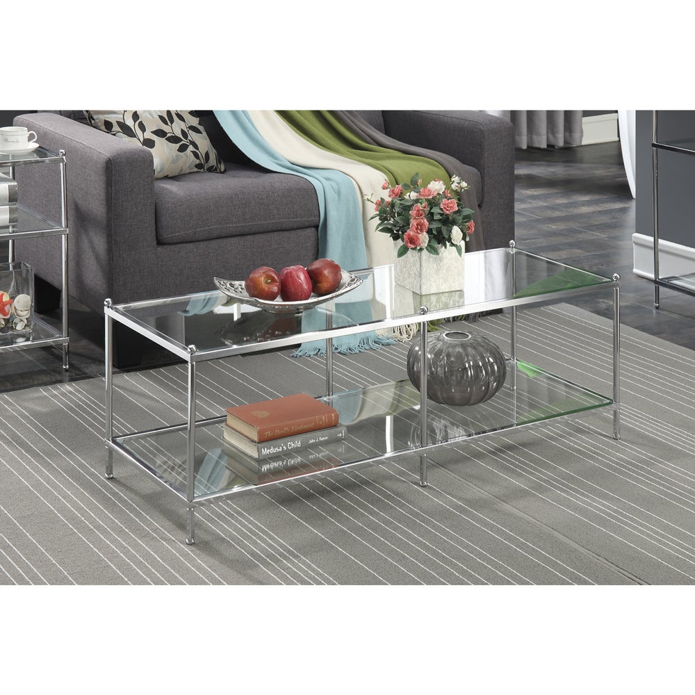 Silver Orchid Price Glass Coffee Table