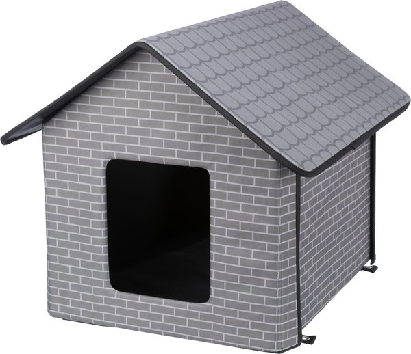 TRIXIE Insulated Outdoor Cat and Dog House， Gray