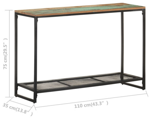 vidaXL Console Table Entryway Table Side Table with Shelf Solid Wood Acacia   Rustic   Side Tables And End Tables   by vidaXL LLC  Houzz