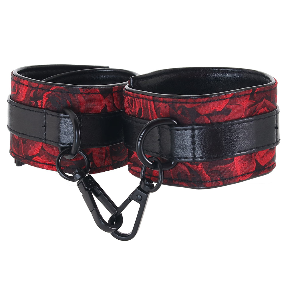 Secret Kisses Rosegasm Faux Leather Cuffs