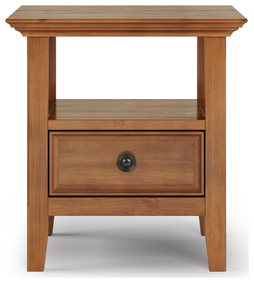 Amherst Solid Wood End Table   Transitional   Side Tables And End Tables   by Simpli Home Ltd.  Houzz