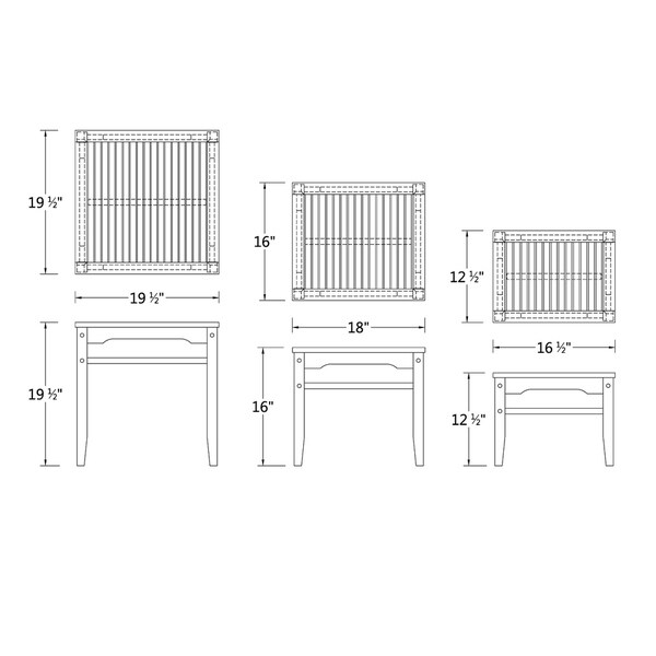 Cambridge Casual Sherwood Teak Nesting Tables