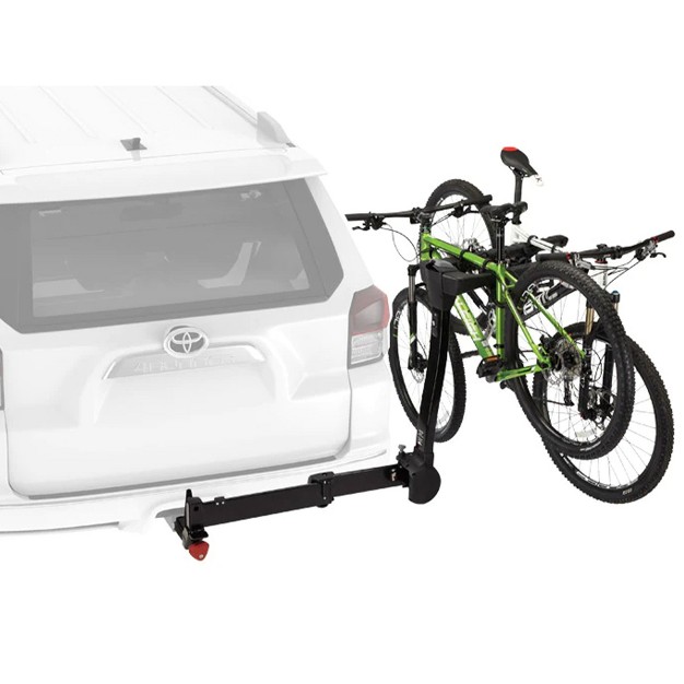 Yakima Fullswing Premium 4 Bike 150 Pound Capacity Swing Away Hitch Steel Bike Rack With Autopin Zipstrips Padded Arms And Sks Locks Black