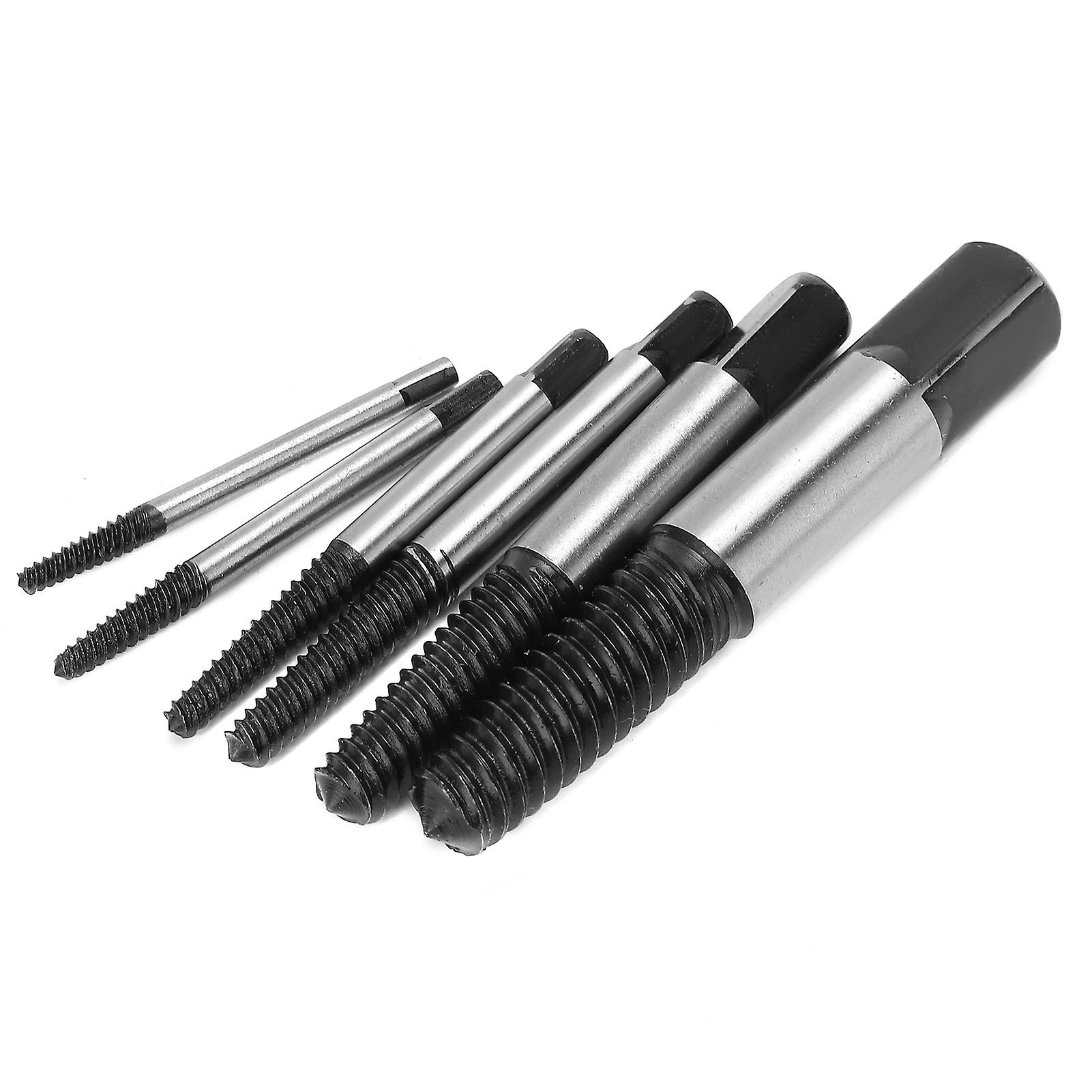 6pcs Screw Remover High Speed Steel Coarse Thread Broken Damaged Nails Extractor Drill Bits