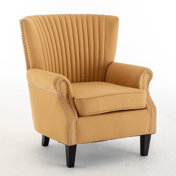 Accent Chair Wingback Chair Tufted Armchair with Padded Seat