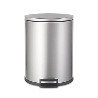 StyleWell SW 13 gal. Stainless Steel Step-On Trash Can D-Shaped STY-SOT-50-3