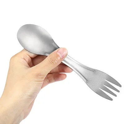 Titanium fork spoon set camping equipment hiking outdoor tableware