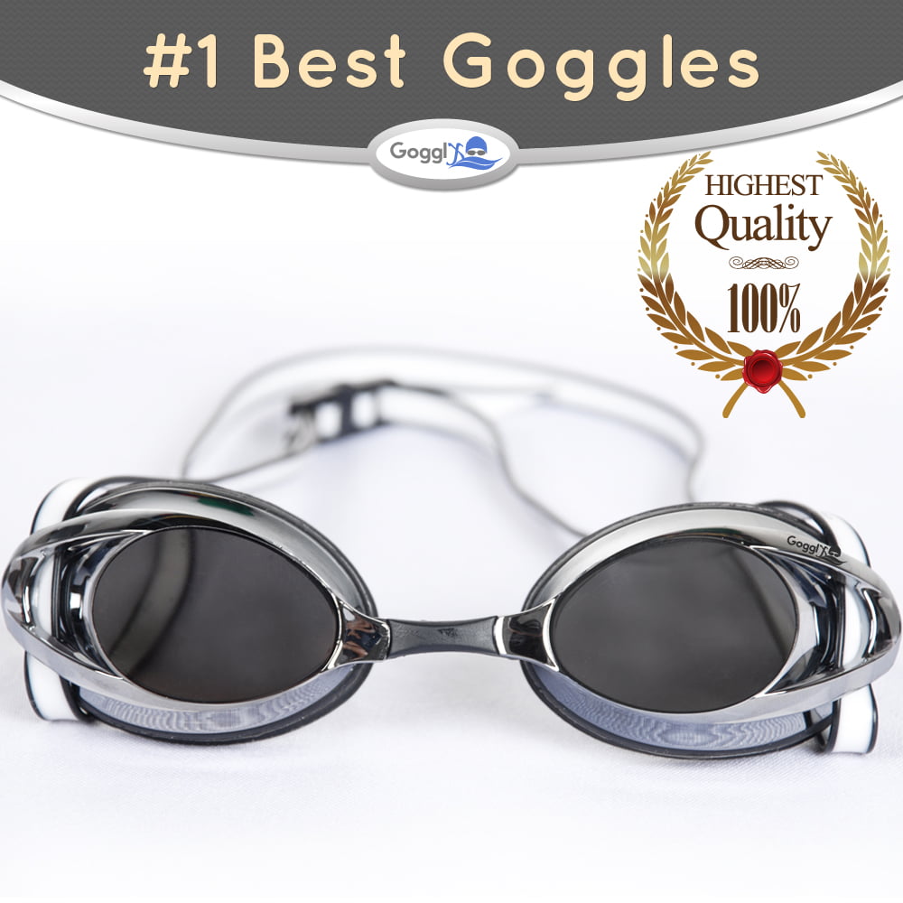 GOGGLX Swim Goggles - With Long Lasting Anti Fog Technology for Women and Men