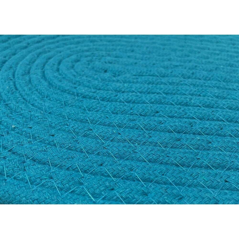 Blue Extra Thick Woven Trivet Oval Placemats Natural Cotton Hot Potholder Mat Heat Resistant   12\