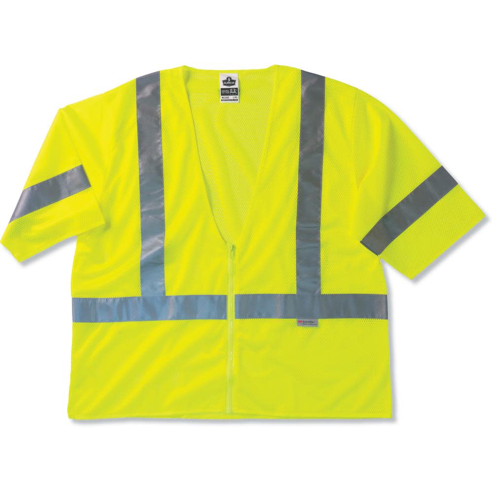 GloWear 8320Z Class 3 Lime Green Safety Vest - L/XL GloWear 8320Z Class 3 Lime Green Safety Vest - L/XL