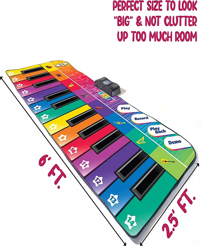 Play22 Colorful Keyboard Playmat 71 - 24 Keys Piano Play Mat