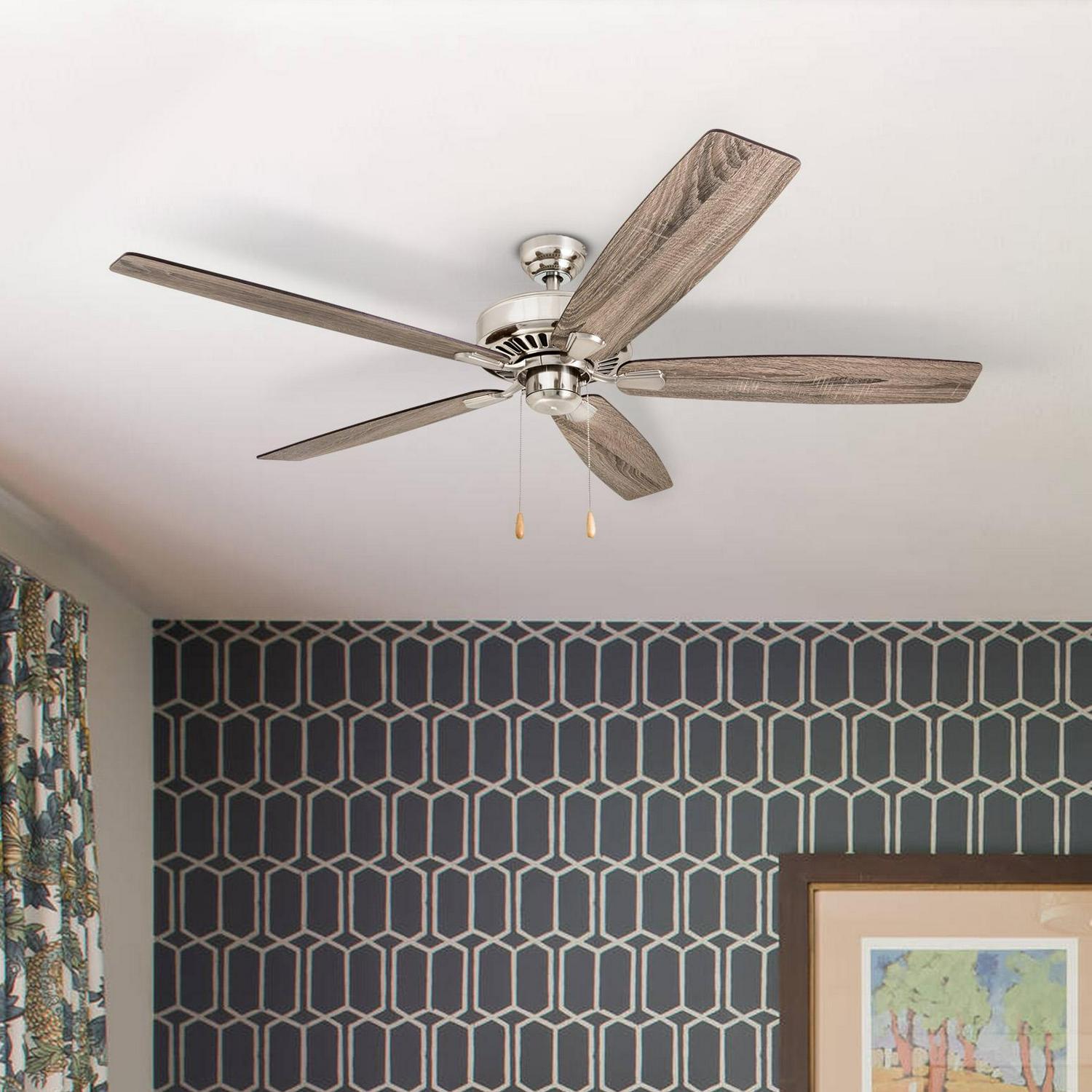 Prominence Home Cardale 60 In. Brushed Nickel Indoor Ceiling Fan