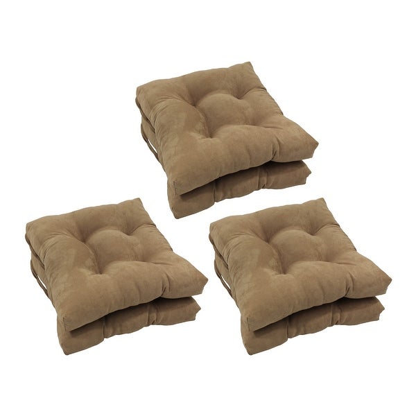 16-inch Square Indoor Microsuede Chair Cushions (Set of 2， 4， or 6)