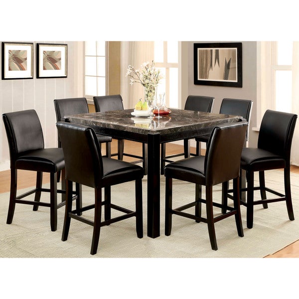 Furniture of America Jared Traditional Black Counter Stools (Set of 2)