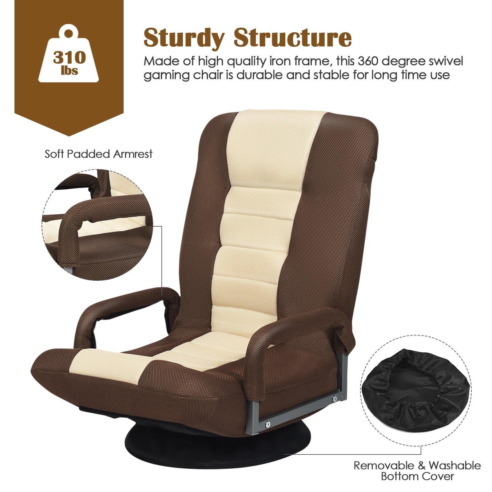 360 Degree Swivel Gaming Chair , Foldable Lazy Sofa Chair