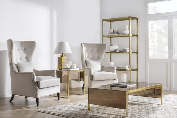 Moya Chair Vera Whisper   Transitional   Armchairs And Accent Chairs   by Peachtree Fine Furniture  Houzz