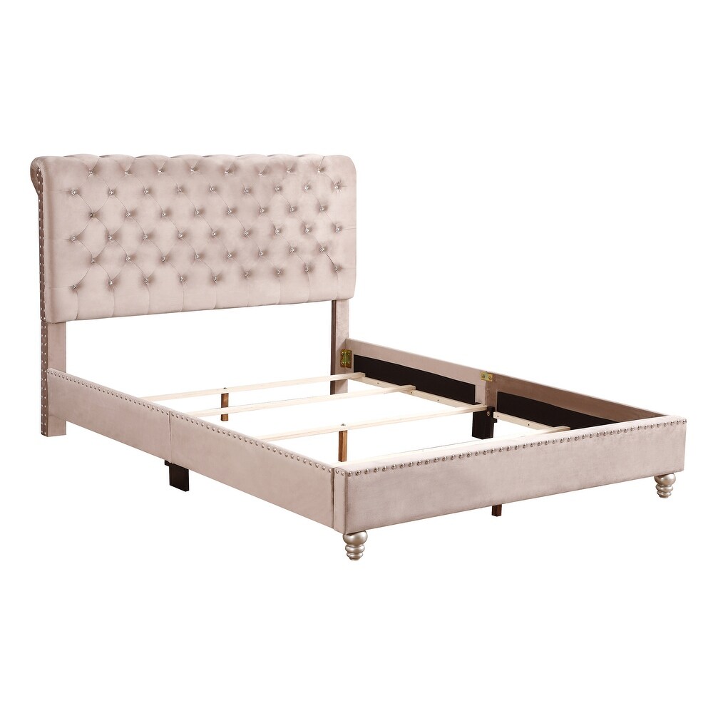 Maxx Tufted Upholstered Queen Panel Bed