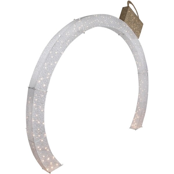 LED Twinkling Ornament Arch Commercial Christmas Display 10' White