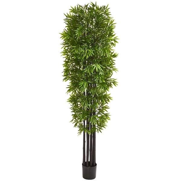 7' Bamboo Artificial Tree with Black Trunks UV Resistant (Indoor/Outdoor)