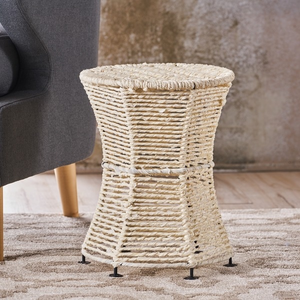 Thackeray Fabric Round End Table by Christopher Knight Home