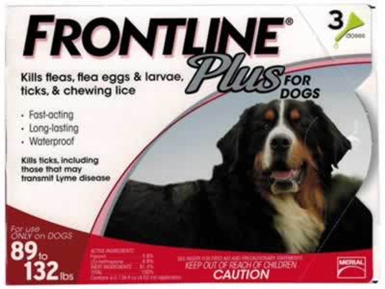 Frontline Plus for Dogs 89-132 Pounds 3 Pack