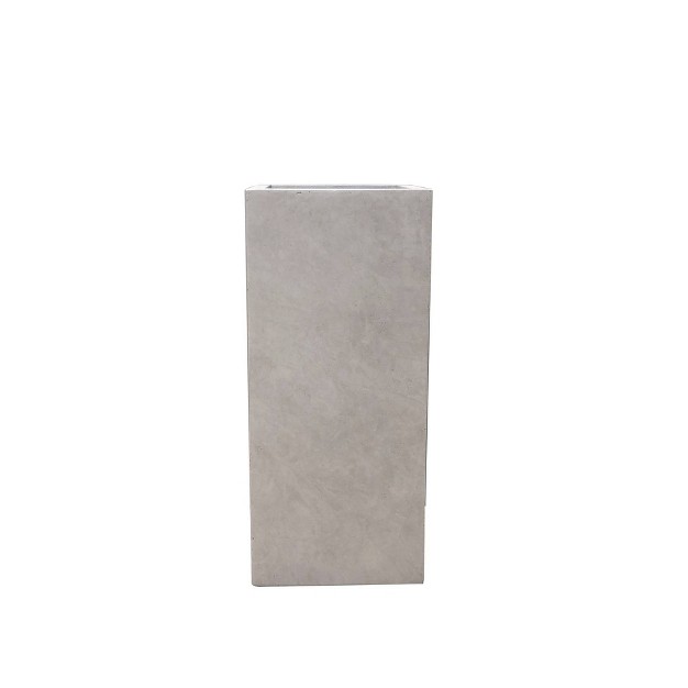 X 9 quot Square Kante Lightweight Modern Tall Outdoor Planter Weathered Concrete Gray Rosemead Home amp Garden Inc