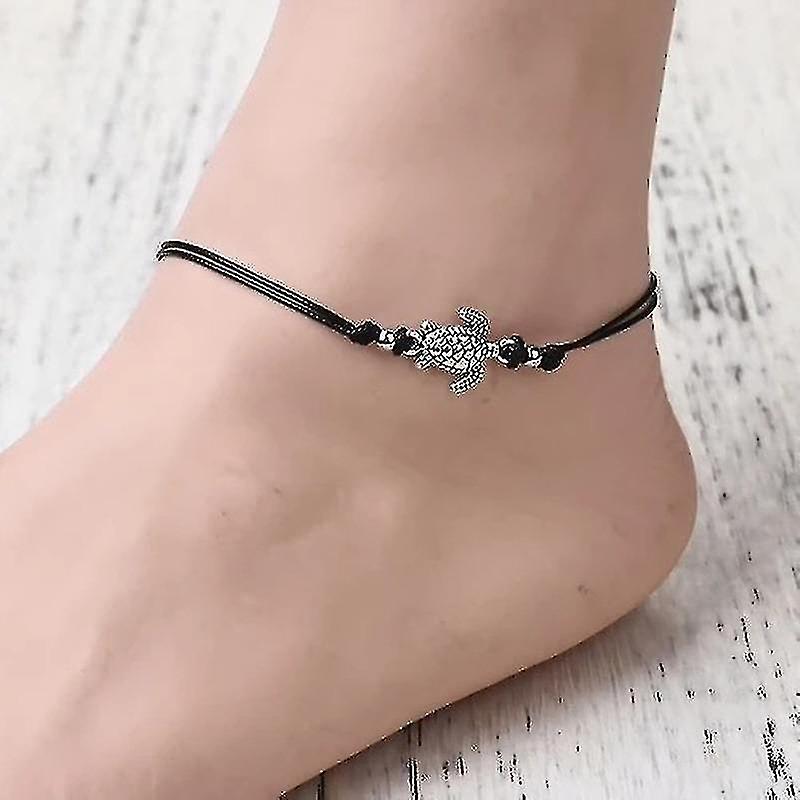 [simple Adjustable Charm Rope Chain] [bohemia Beach Turtle Pendant Anklet