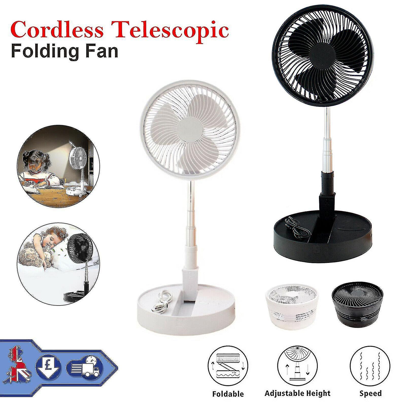 Usb Cordless Telescopic Folding Fan Cooling Portable Charging Fan