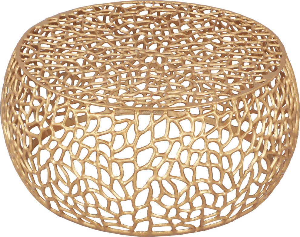 Priya Solid Aluminum Coffee Table   Contemporary   Coffee Tables   by Meridian Furniture  Houzz