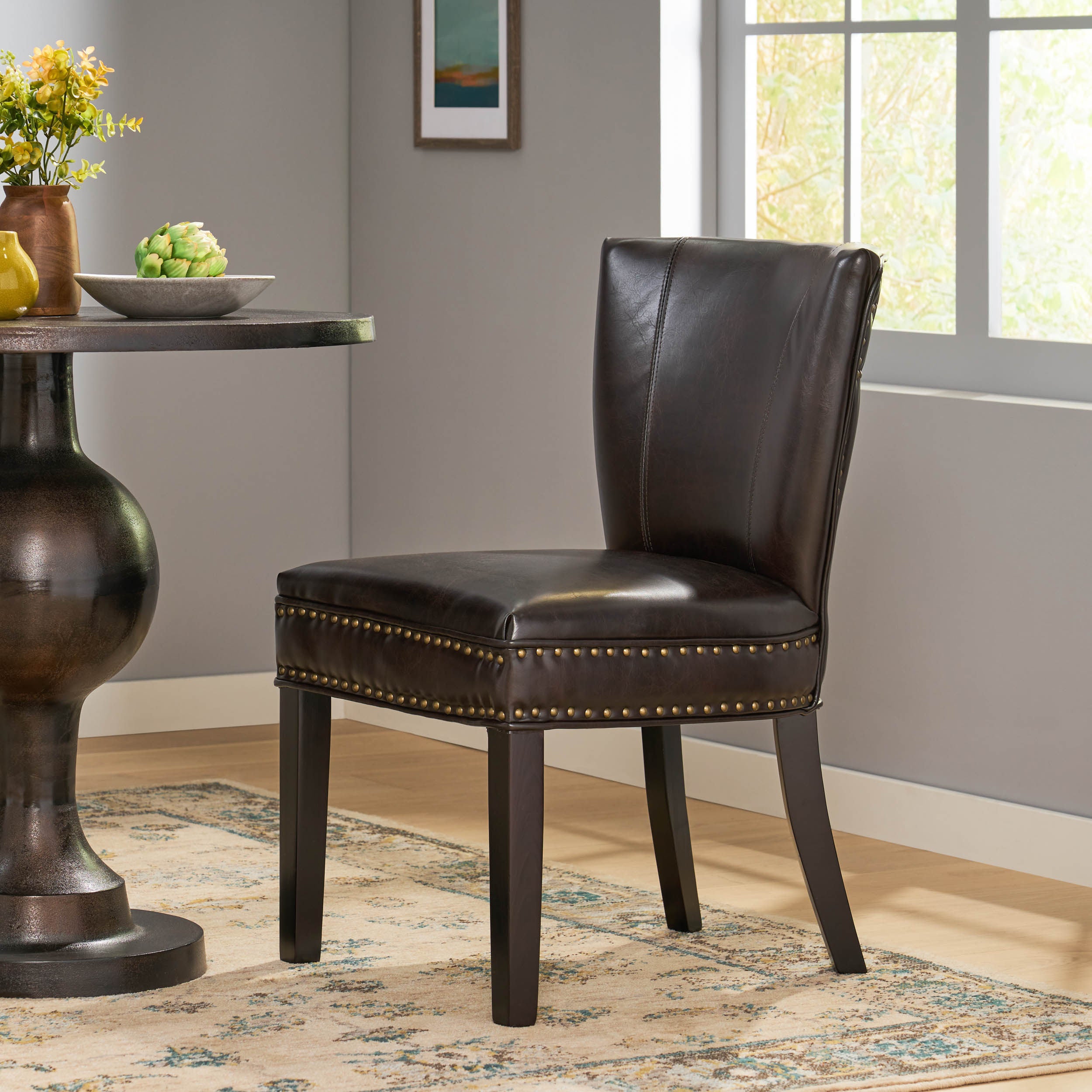 George Brown Leather Dining Chair