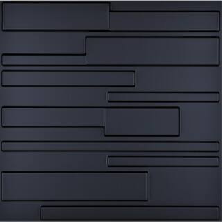 Art3dwallpanels Huxford 19.7 in. x 19.7 in. Black Waterproof 3D PVC Wall Panel for Wall Decorative Tile Accent Wall (32.2 sq. ft.Box) A10hd032BK