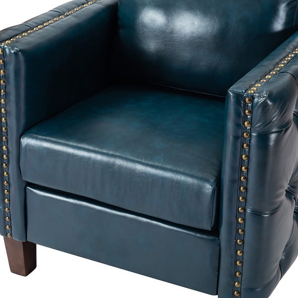 Pr Comfy Upholstered Club Chair with Nailhead Trim by HULALA HOME