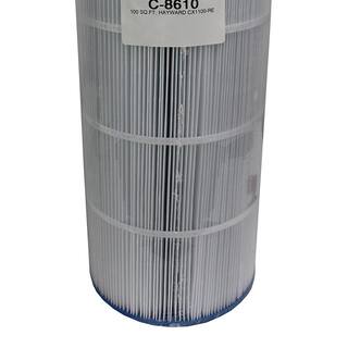 Unicel 8.5 in. Dia 100 sq. ft. Replacement Pool Filter Cartridge (2-Pack) 2 x C8610